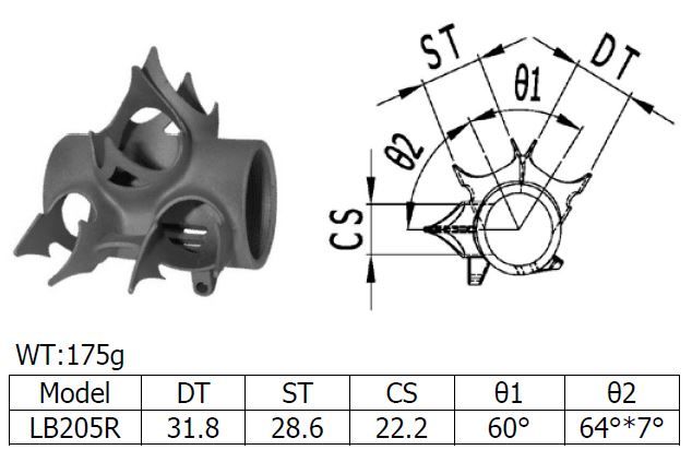 LB205R_B.B.Shell With Cable Guide