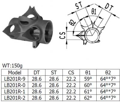 LB201R_B.B Shell With Cable Guide